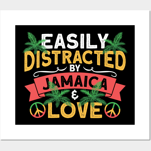 Jamaican Jamaica Flag Jamaica Wall Art by Toeffishirts